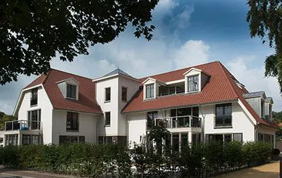 Postel 20 rustiek engobe toegepast in moderne woningbouw